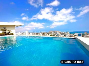 Departamento de 3 habitaciones, Lima · No Corredores, Trato Directo Terraza con Vista Al Mar! 3dorms, 100% Equipado, 1cochera, Piscina, Gym