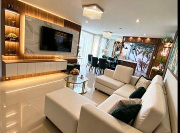 Sala comedor con centro de entretenimiento · Alquiler Departamento Premium | 3 Ambientes (2 Dorm. + 1 Estudio) | Cochera