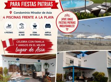 Casa de playa de 4 habitaciones, Cañete · Alquiler Casa Playa Fiestas Patrias Condmirador Asia 4pisc. 5 Min Boul 4dorm