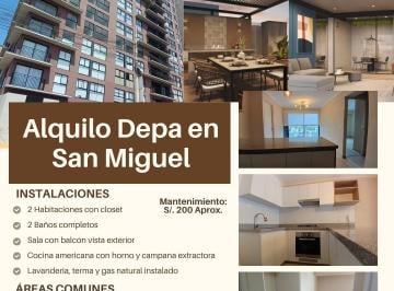 Departamento de 2 habitaciones, Lima · Alquilo Dpto en San Miguel S/2500