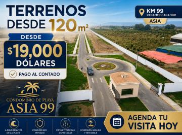 Terreno / Lote , Cañete · Terreno de 120 m² en Venta en Condominio en Asia