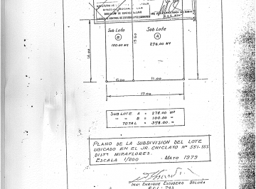 Terreno / Lote , Lima · Terreno Ocasion Calle Chiclayo 278 m² Bonita Zona en Miraflores
