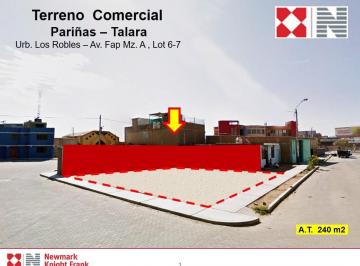 Terreno / Lote , Talara · Venta de Terreno Comercial Piura - Talara - Pariñas 240 m²