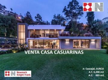 Casa , Lima · Venta Casa Casuarinas - Jr. Cascajal - A. T. 3,200 m²