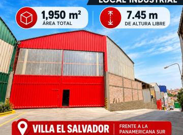 Nave industrial , Lima · Alquilo Local Industrial Frente a La Panamericana Sur