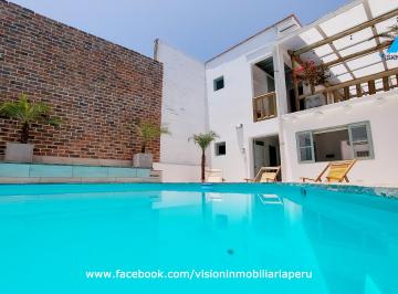 Casa de playa de 8 habitaciones, Lima · Espectacular Villa Estilo Mykonos en San Bartolo | 28 Personas | Piscina & Fogata