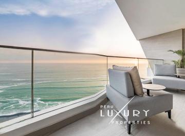 Terraza con vista al mar · Frente Al Oceano Pacifico Estreno, Amoblado 3dorm Miraflores