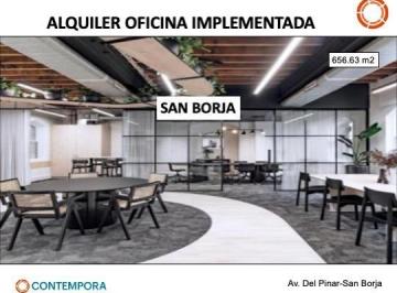 Oficina comercial , Lima · Alquiler Oficina Implementada/ Amoblada - San Borja - 656 m²