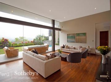 Sala · Elegante y Moderna Casa Como de Estreno y con Hermosa Vista, La Molina