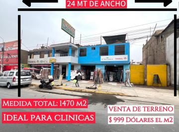 Terreno / Lote , Lima · Terreno Ideal Para Construir Clinica, Colegios y Parecidos en Av Principal