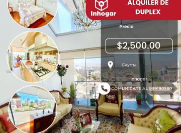 Departamento de 3 habitaciones, Arequipa · Alquiler De Duplex Lujoso En Zona Residencial De Cayma Excelentes Acabados