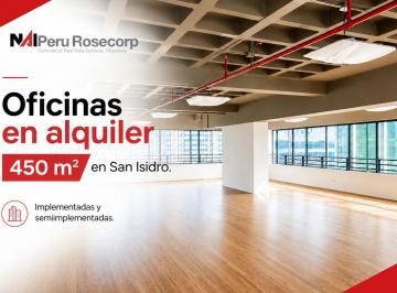 Oficina comercial · 450m² · Oficinas 450 m² - Implementadas - Alquiler - San Isidro