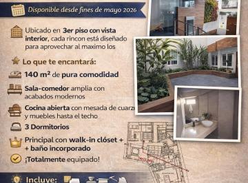 Departamento de 3 habitaciones, Lima · Alquiler Departamento Como Nuevo en Surco, 3 Dorm, 2 Baños, 2 Cocheras