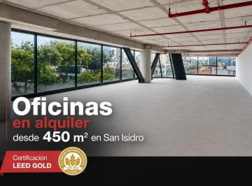 Oficina comercial · 450m² · Oficina en Alquiler - 450 m² - Las Camelias - San Isidro