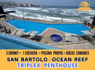 Departamento de 3 habitaciones, Lima · Ocean Reef - Dpto Triplex Penthouse de 3dorm + 1cochera + 2depósitos + Piscina + Balcón + Áreas Comu