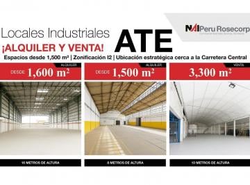 Nave industrial · 1500m² · Locales Industriales Venta/alquiler - Ate