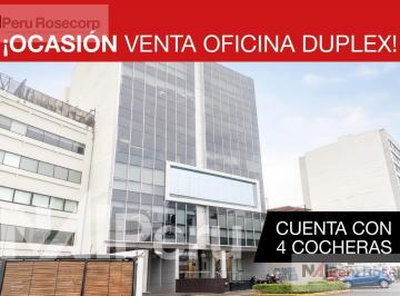 Oficina comercial · 400m² · 4 Estacionamientos · Oficina Duplex en Venta - 400 m² - Miraflores