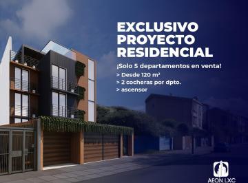 Departamento · 236m² · 5 Dormitorios · 2 Estacionamientos · Exclusivos Departamentos en La Aurora, Miraflores (Incluye 2 Cocheras)