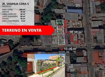 Terreno / Lote · 380m² · En Venta: Terreno Urbano en Jr. Shapaja - Tarapoto