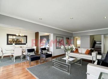 Departamento · 268m² · 4 Dormitorios · 2 Estacionamientos · Alquilo Duplex de 300 m² Amoblado Alt. Cdra 20 Javier Prado Oeste