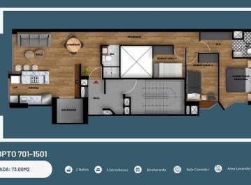 Departamento de 3 habitaciones, Lima · Lindos Departamentos de 3 Habitaciones en La Calera de Surquillo