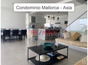 Casa · 203m² · 5 Dormitorios · 2 Estacionamientos · Casa de Playa con Piscina en Alquiler, Cond. Mayorca, Km106, Asia, Sarapampa