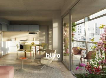 Sala, Comedor y Cocina con vista a un lindo balcón · Increible Flat en Miraflores 135 m² a Pasos del Malecón