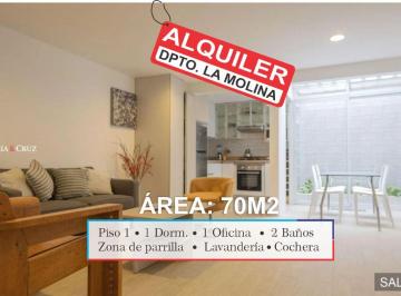 Departamento de 1 habitación, Lima · Departamento en Alquiler en La Molina, a 10 Min. del Jockey Plaza