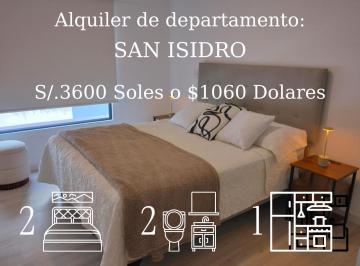 Departamento de 2 habitaciones, Lima · Departamento en Alquiler — San Isidro