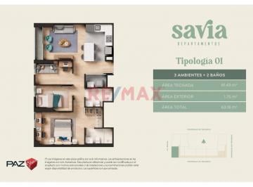Departamento · 63m² · 2 Dormitorios · Departamento en Jesús María