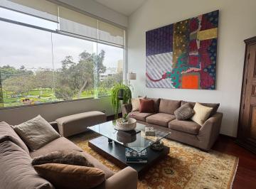 Departamento de 3 habitaciones, Lima · Exclusivo Duplex Doble Altura Frente a Parque en Chacarilla con Piscina