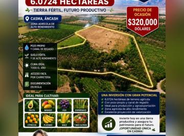 Terreno agrícola , Casma · Oportunidad de Inversión Agrícola en Casmaa 4 Min. de La Plaza Mayor con Excelente Ubicación