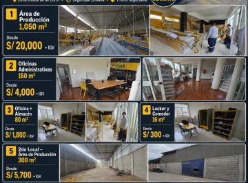 Nave industrial , Lima · Alquiler de Amplio Local Industrial en 1er Piso en Lurin Que Consta en Total de 1306 m² con Oficina