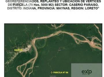 Terreno / Lote · 705000m² · Terreno en Amazonasinversión Estratégica en La Amazonía – 70.5 Hectáreas con Título Inscrito