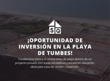 Terreno / Lote · 200m² · ¡Oportunidad de Inversión Frente Al Mar en Tumbes!