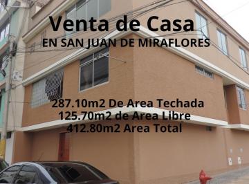 Casa · 287m² · 7 Dormitorios · 2 Estacionamientos · Casa en San Juan de Miraflores