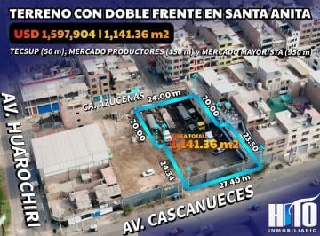Terreno / Lote · 400m² · Zonificación Vt en Av Cascanueces - Doble Frente – 1,141 m² – Ideal Para Operación, Talleres y Serv