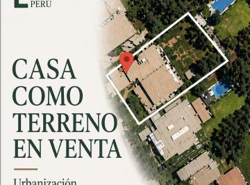 Casa de 4 habitaciones, Lima · ¡Precio de Ocasión! Casa a Precio de Terreno de At. 1000 m² en Urb. La Molina Vieja
