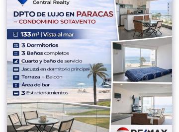 Casa de playa de 3 habitaciones, Pisco · Departamento de Playa en Venta en Sotavento Paracas Ica