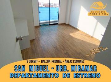 Departamento de 3 habitaciones, Lima · Miramar - Dpto de 3 Dorm. + Balcón Frontal + Áreas Comunes (Pre - Venta - en Acabados
