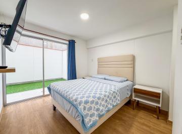 Departamento · 76m² · 2 Dormitorios · Se Vende Departamento Amoblado Primer Piso en San Miguel con Patio Privado con Lindas Áreas Comunes