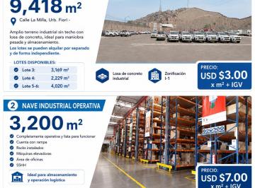 Nave industrial , Lima · Alquilo Lote Industrial I - 1 en Smp y Nave Industrial