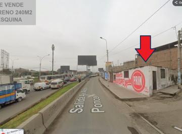 Terreno / Lote , Lima · Se Vende Terreno en San Juan de Miraflores 240 m² en Esquina Frente Parque y Panamericana Norte