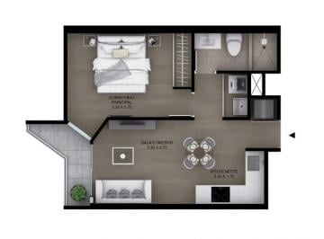 Departamento de 1 habitación, Lima · 1 Dorm. en Barranco (40 M&sup2;)