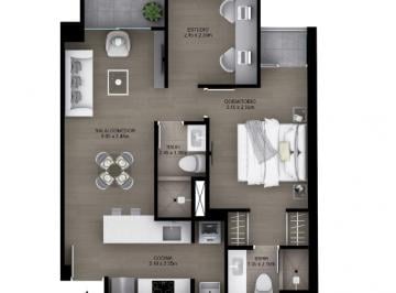 Departamento de 2 habitaciones, Lima · 2 Dorm y 2 Baños en Lince (55.56 M²)