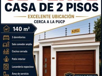 Casa de 3 habitaciones, Lima · Casa en San Miguel