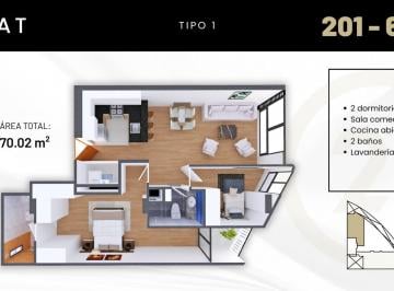 Departamento · 70m² · 2 Dormitorios · Departamento Cerca Al Cricket - Magdalena del Mar: T1/ Entrega Feb 2027