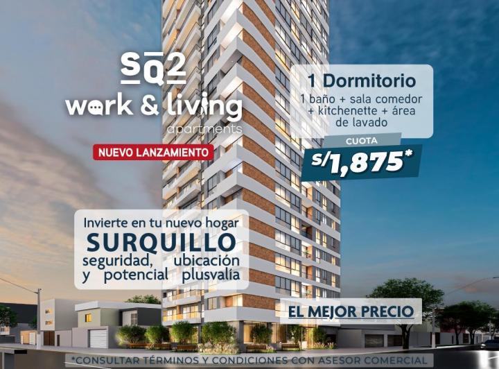 Desarrollo vertical , Lima · Sq2 Work & Living Apartments