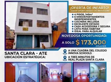 Casa de 13 habitaciones, Lima · Casa de 4 Pisos con Cochera y 6 Minidepartamentos – Santa Clara