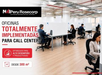 Oficina comercial · 300m² · Oficinas en Alquiler ¡Totalmente Implementadas Para Call Center!, en Cercado de Lima